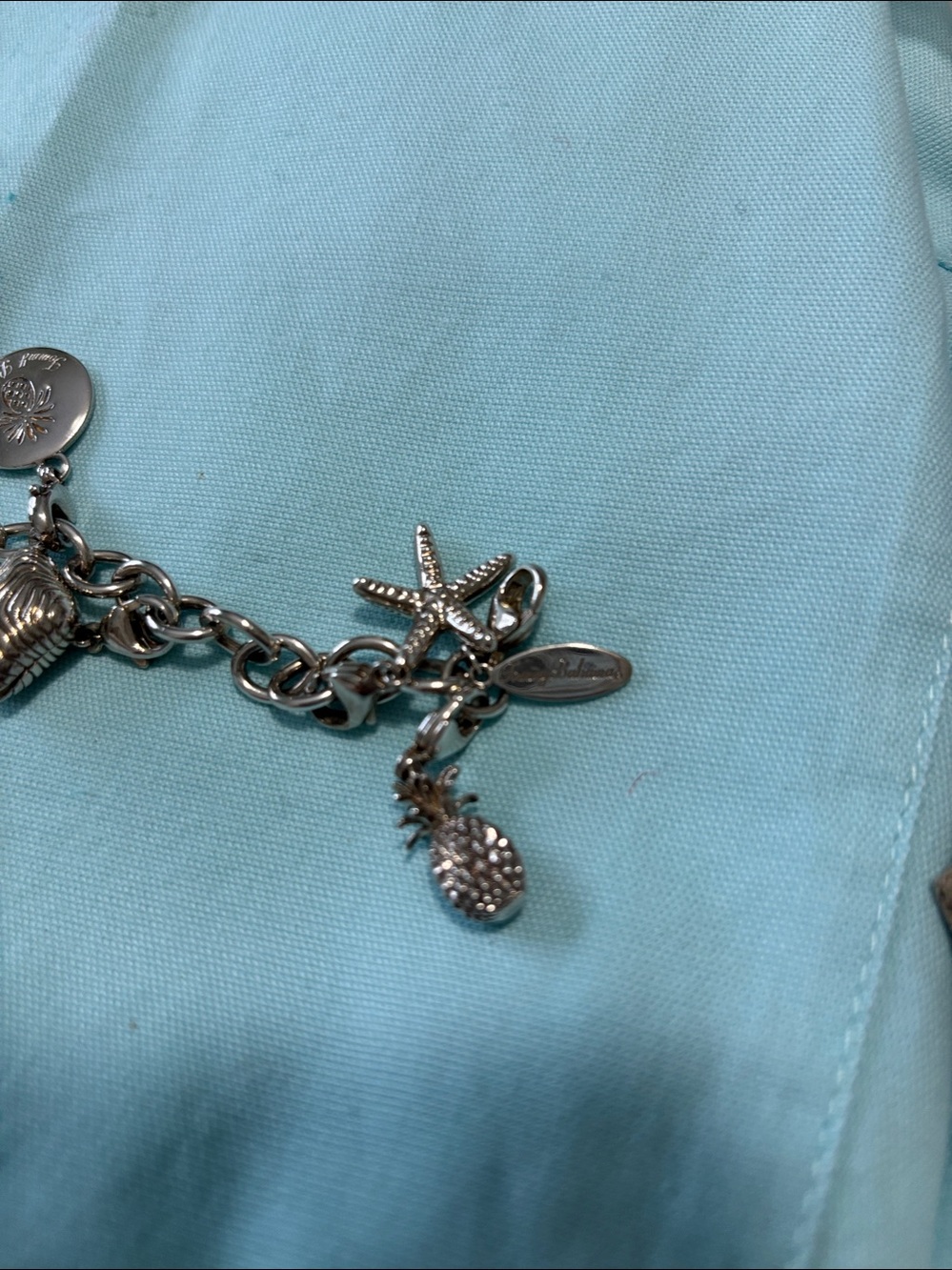 Tommy Bahama Sterling Silver Charm Bracelet with Ocean Motif - Women Jewelry - Picture 5 of 6